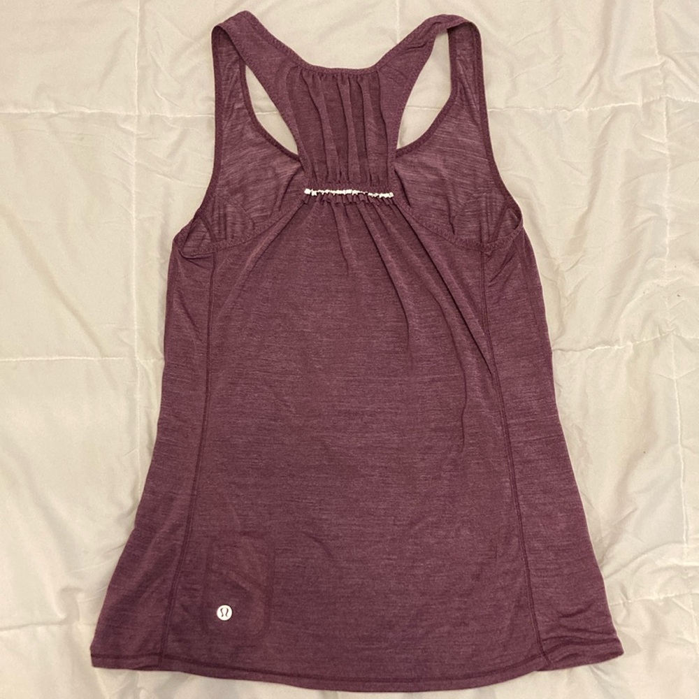 Lululemon Run: Silver Bullet Sleeveless Tech Heather Bordeaux  Size 6
